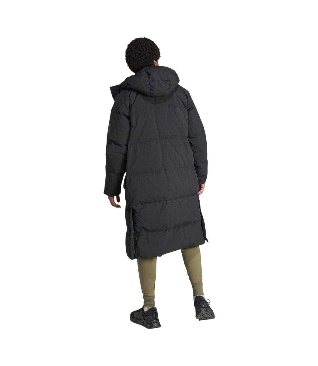 Mens Down Filled Longline Puffer Jacket Black Adidas-3