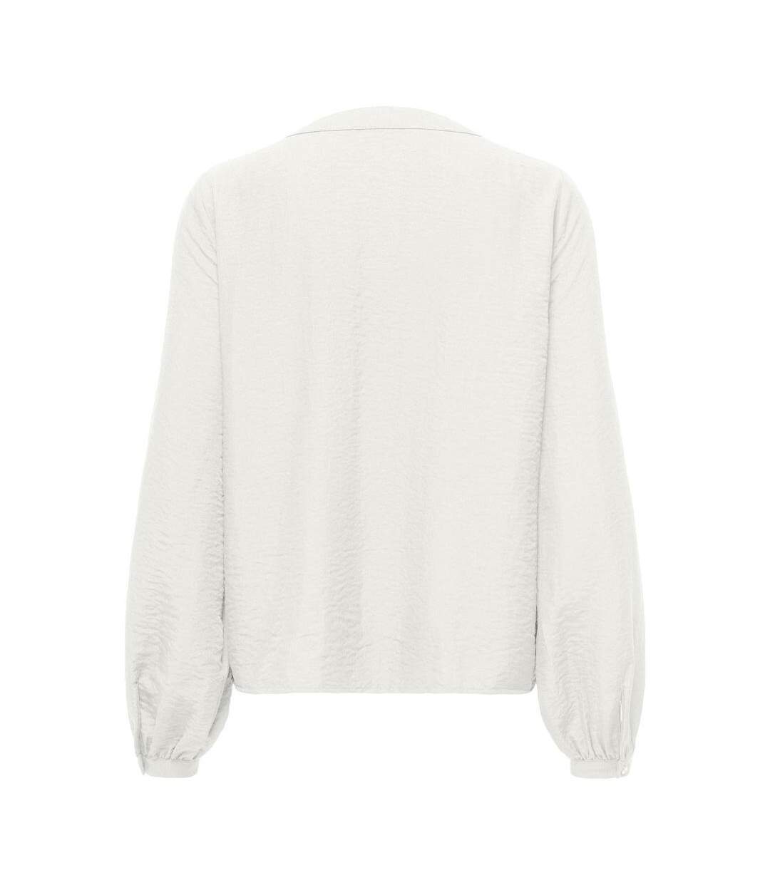 Blouse blanche femme jdy train neck-2