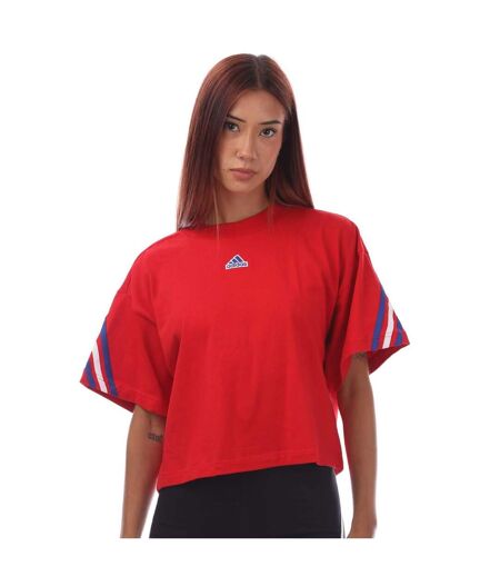 T-shirt Style 3 Rayures Future Icons Femme Rouge Adidas