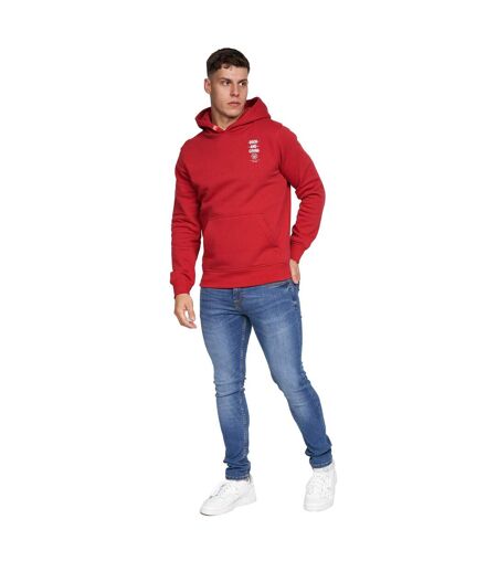 Mens lenta hoodie red Duck and Cover