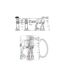 Star Wars AT-AT Sketch Mug (White/Black) (One Size) - UTPM1458