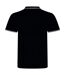AWDis Mens Stretch Tipped Piqu Polo Shirt (Black/White)