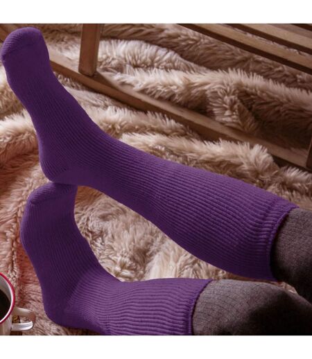 Chaussettes Femme Thermiques Hautes Doublé Polaire