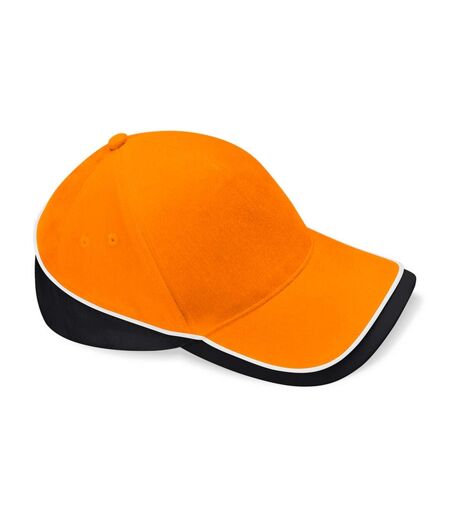 Casquette De Baseball Teamwear Orange Noir Blanc Beechfield