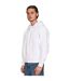Unisex Adult Combed Cotton Oversized Full Zip Hoodie White Casual Classics-3