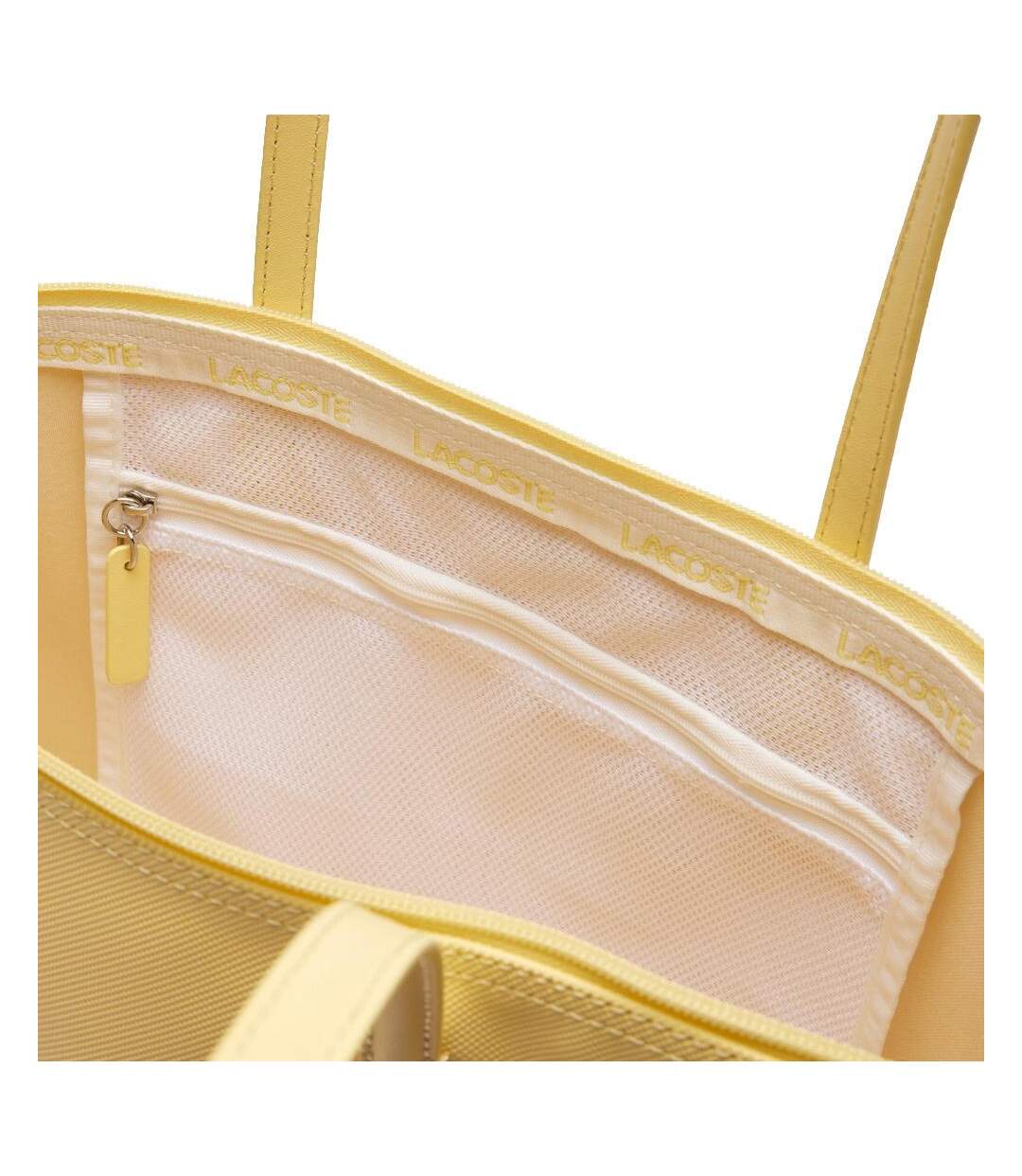 Sac cabas jaune femme lacoste l.12.12 concept - taille unique-3