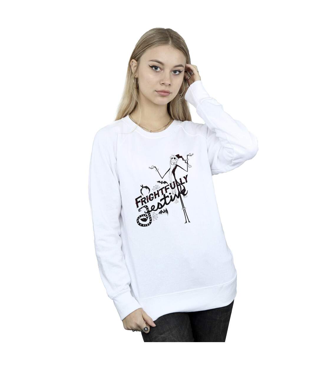 Disney Sweatshirt festif The Nightmare Before Christmas Femmes/Ladies (Blanc) - UTBI31976-2