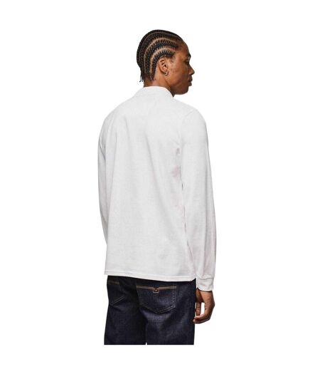 Mens Dice Long-sleeved Polo Shirt White Weekend Offender