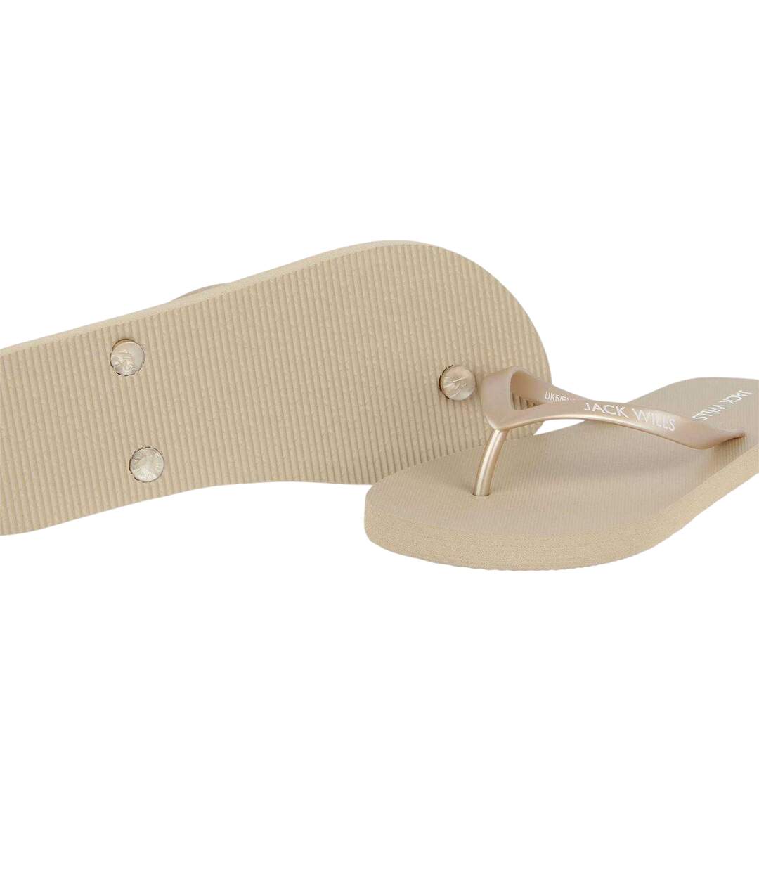 Tongs Femme Jaune Or Jack Wills-4