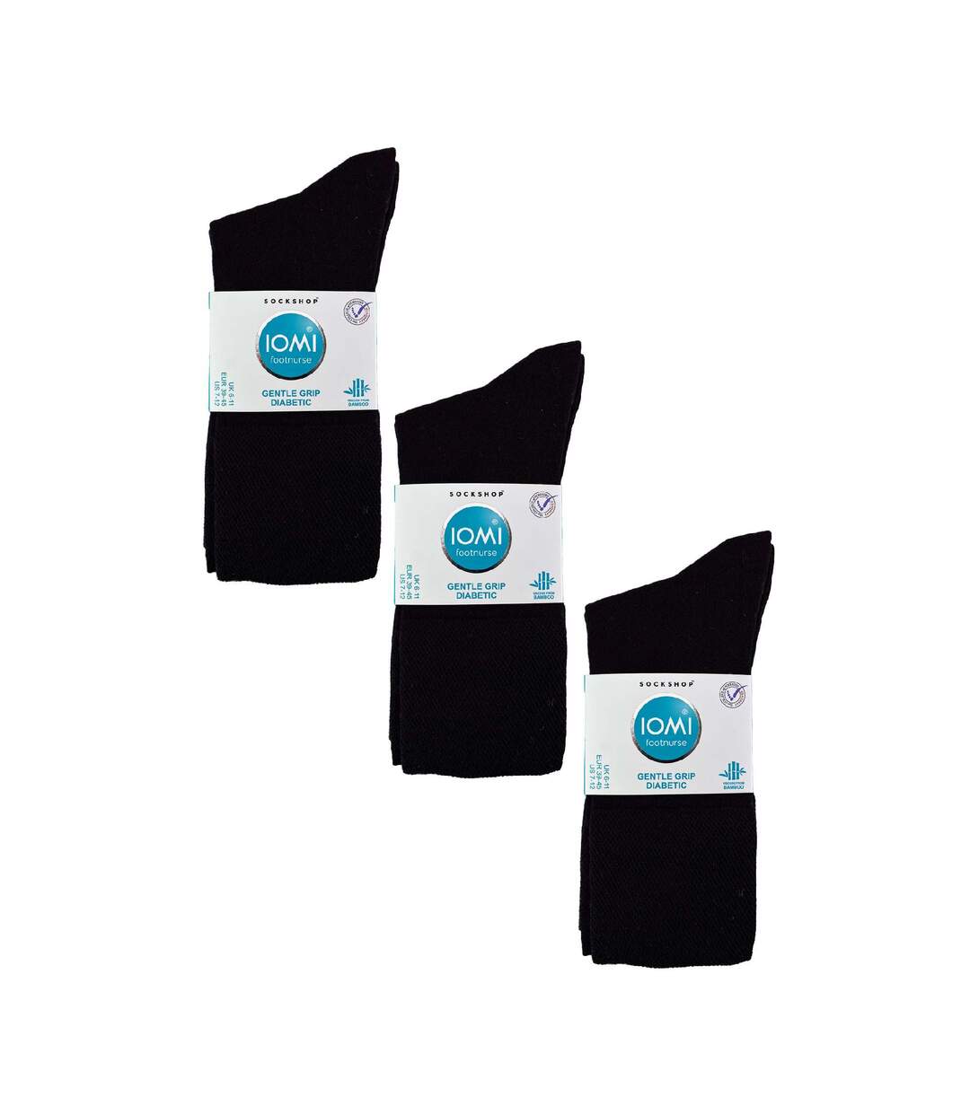 6 Pack Mens Non Elastic Bamboo Diabetic Socks-2