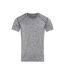 Mens sports reflective recycled t-shirt heather Stedman