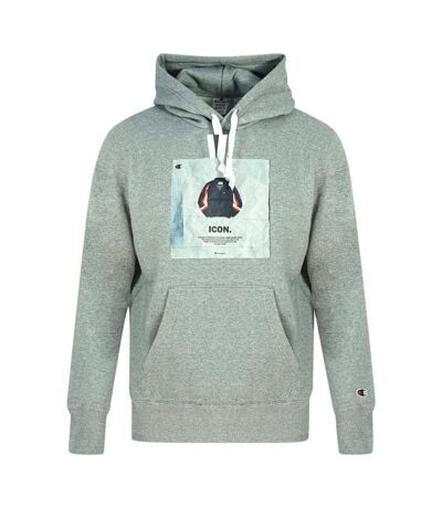 Sweat À Capuche Motif Symbole Homme Gris Champion