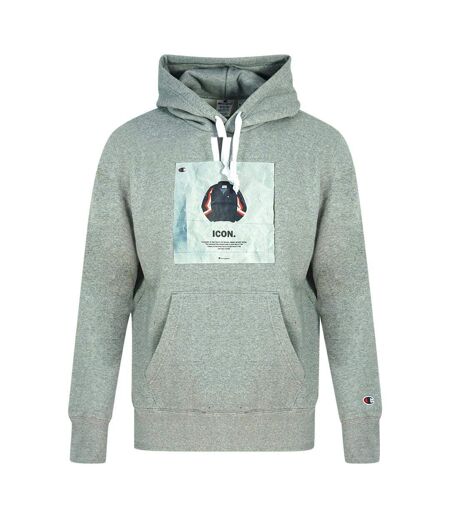 Sweat À Capuche Motif Symbole Homme Gris Champion