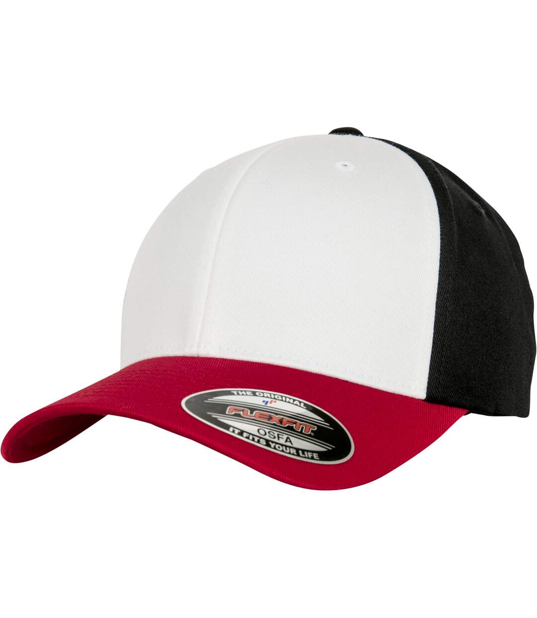 Casquette flexfit adulte rouge / blanc / noir Yupoong-1