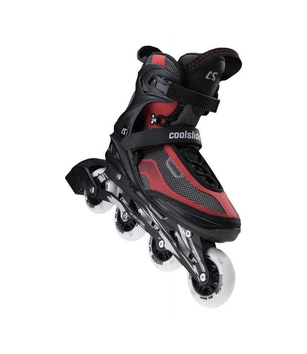 Patins À Roulettes Alignées Roma Adulte 43 Fr Noir Rouge Coolside-3