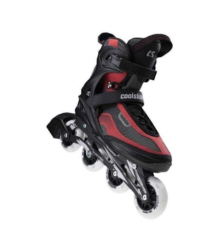 Patins À Roulettes Alignées Roma Adulte 43 Fr Noir Rouge Coolside