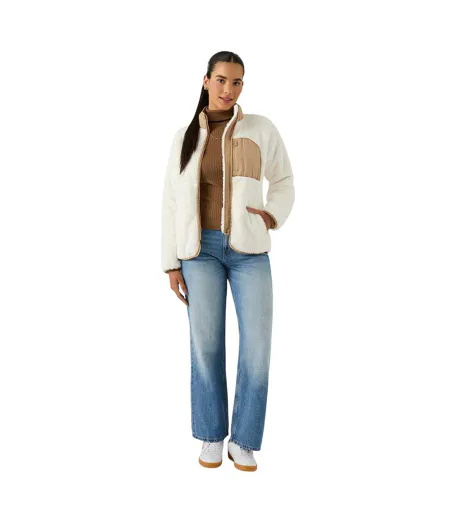 Veste Polaire Double Monkey Femme Crème Reebok