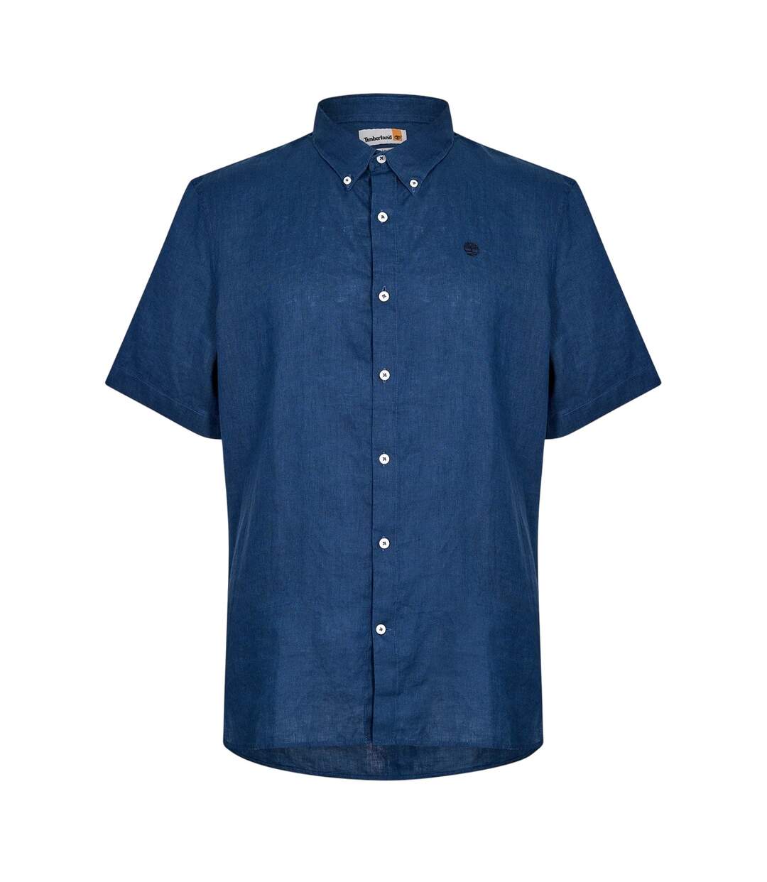 Mens Mill Brook Linen Collared Button-down Shirt Dark Denim Timberland-1