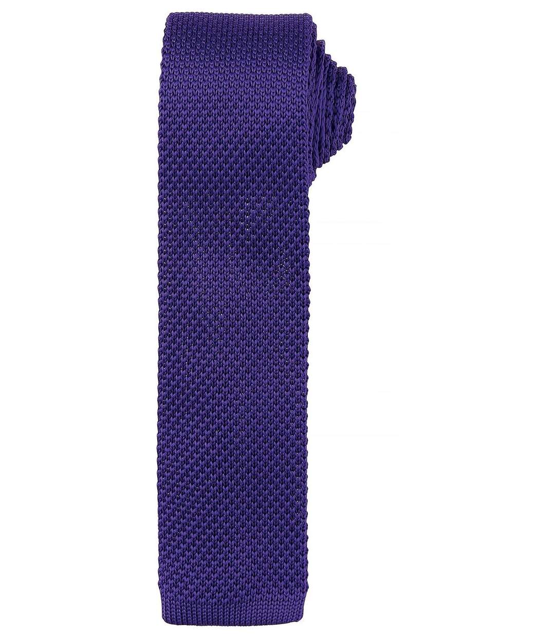 Cravate fine tricotée - PR789 - violet-1