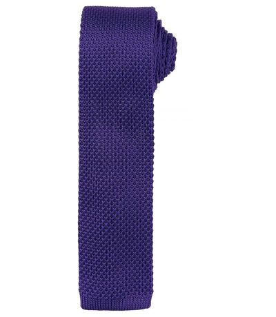 Cravate fine tricotée - PR789 - violet
