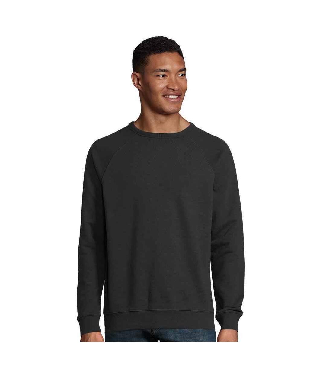 Mens nelson french terry sweatshirt deep black NEOBLU