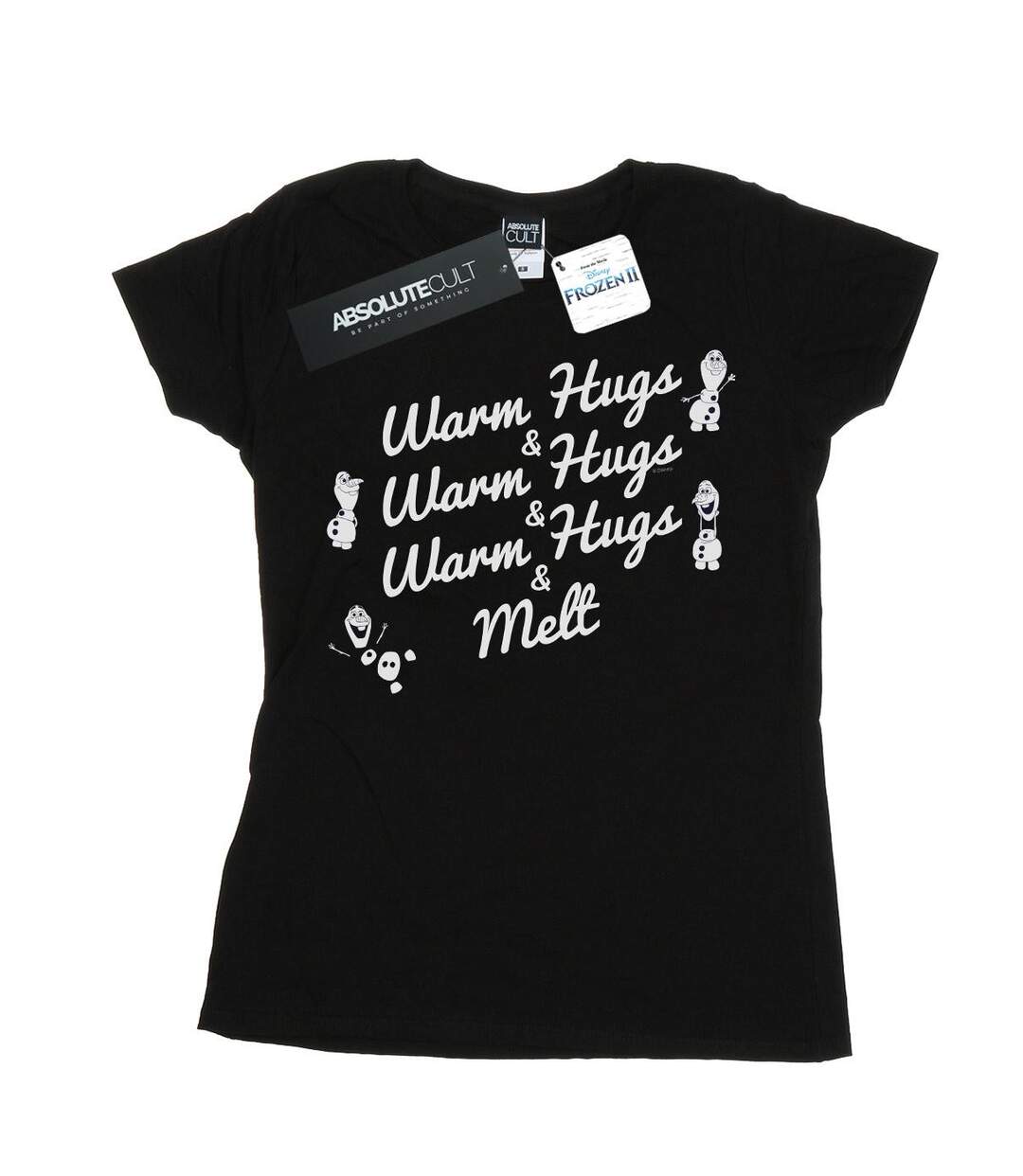 Disney Femmes/Les femmes Frozen 2 Olaf Warm Hugs And Melt - T-shirt en coton (Noir) - UTBI21653-1
