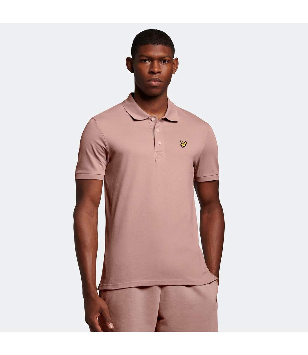 Polo Uni Homme Mauve Rose Lyle & Scott-1