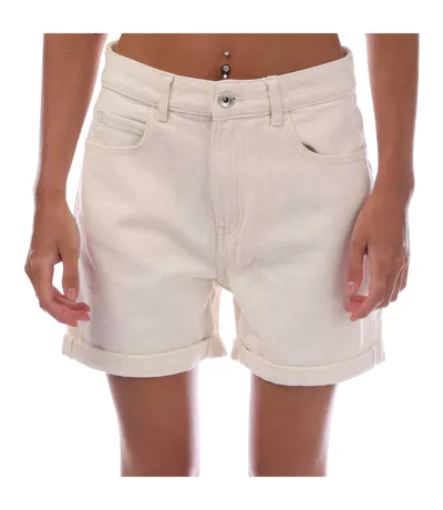 Short Vega Mom Femme Écru Only