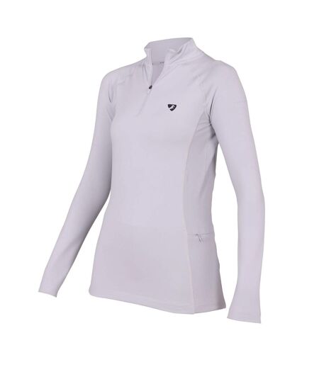 Womens/ladies revive long-sleeved base layer top gray Aubrion