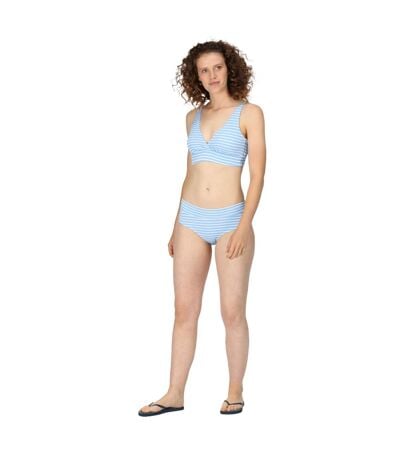 Haut De Maillot De Bain Paloma Femme Bleu Clair Blanc Regatta