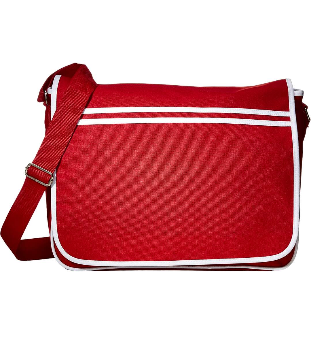 Sac à bandoulière taille unique rouge classique / blanc Bagbase-1