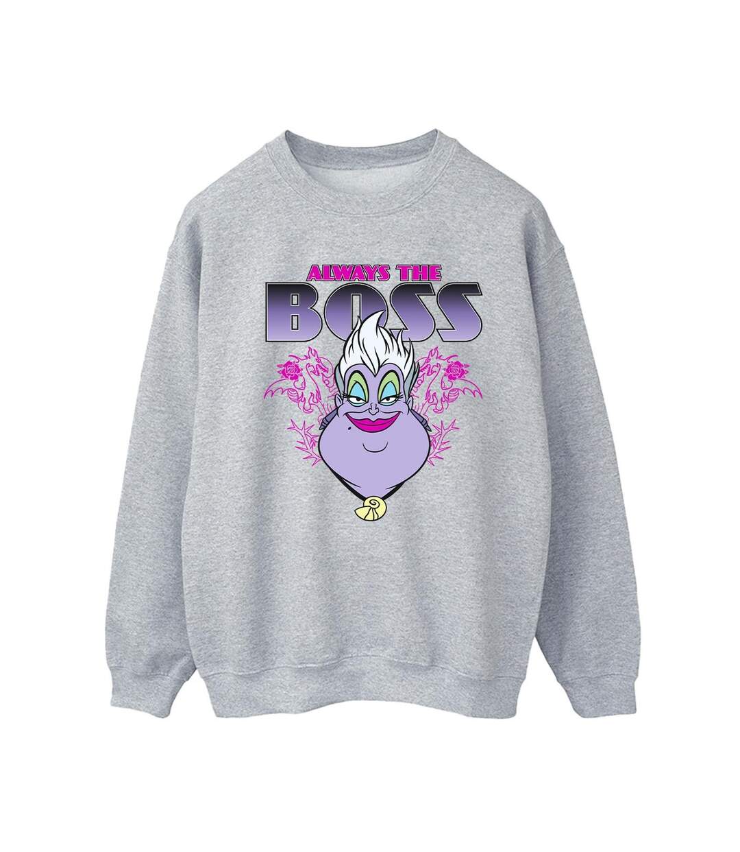 Disney Sweatshirt The Little Mermaid Ursula Mum Is The Boss - Femmes/Ladies (Gris sportif) - UTBI42330-1