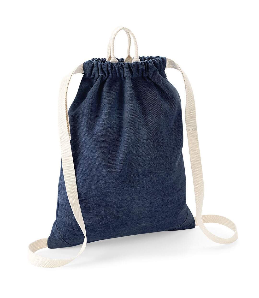 Sac à dos - sac de gym en denim à bretelles - BG642 - bleu foncé-1