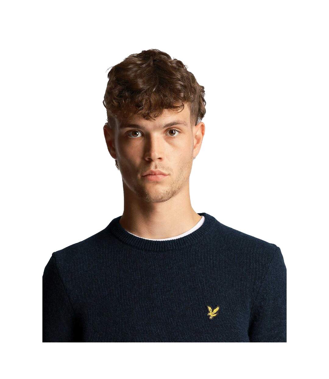Mens Blended Jumper Blue Lyle & Scott-4