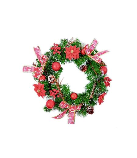 Christmas dressed wreath 40cm red Premier