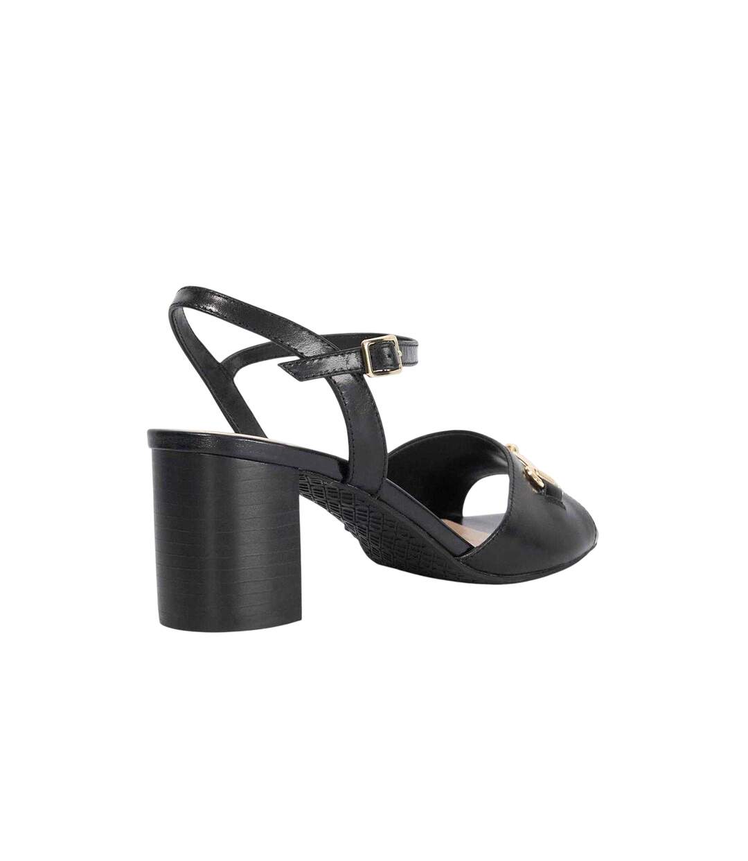 Womens/ladies Jayar Suede Block Heel Sandals Black Dune London-2