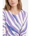 Pull doux court col rond imprimé graphique-4