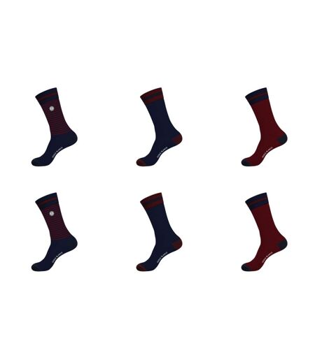 Lot de 6 paires de chaussettes de ville homme unies modèle C Serge Blanco