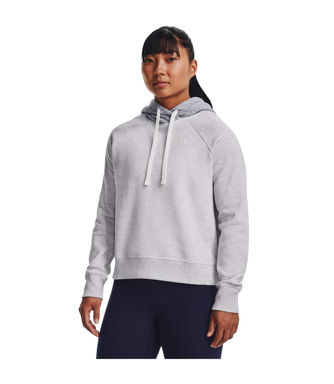 Sweat À Capuche Rival Femme Gris Under Armour-1