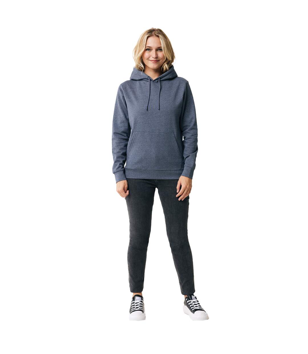 Sweat À Capuche Torres Adulte Bleu Marine Chiné Iqoniq-1