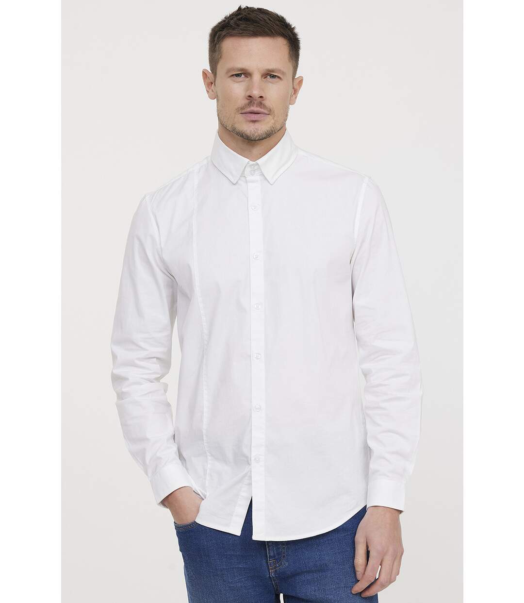 Chemise manches longues coton slim DOKITO