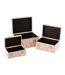 Lot de 3 Boîtes Déco Motif Fleurs 35cm Rose-2