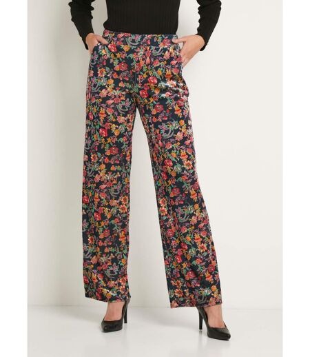 Pantalon taille élastiquée velours ras