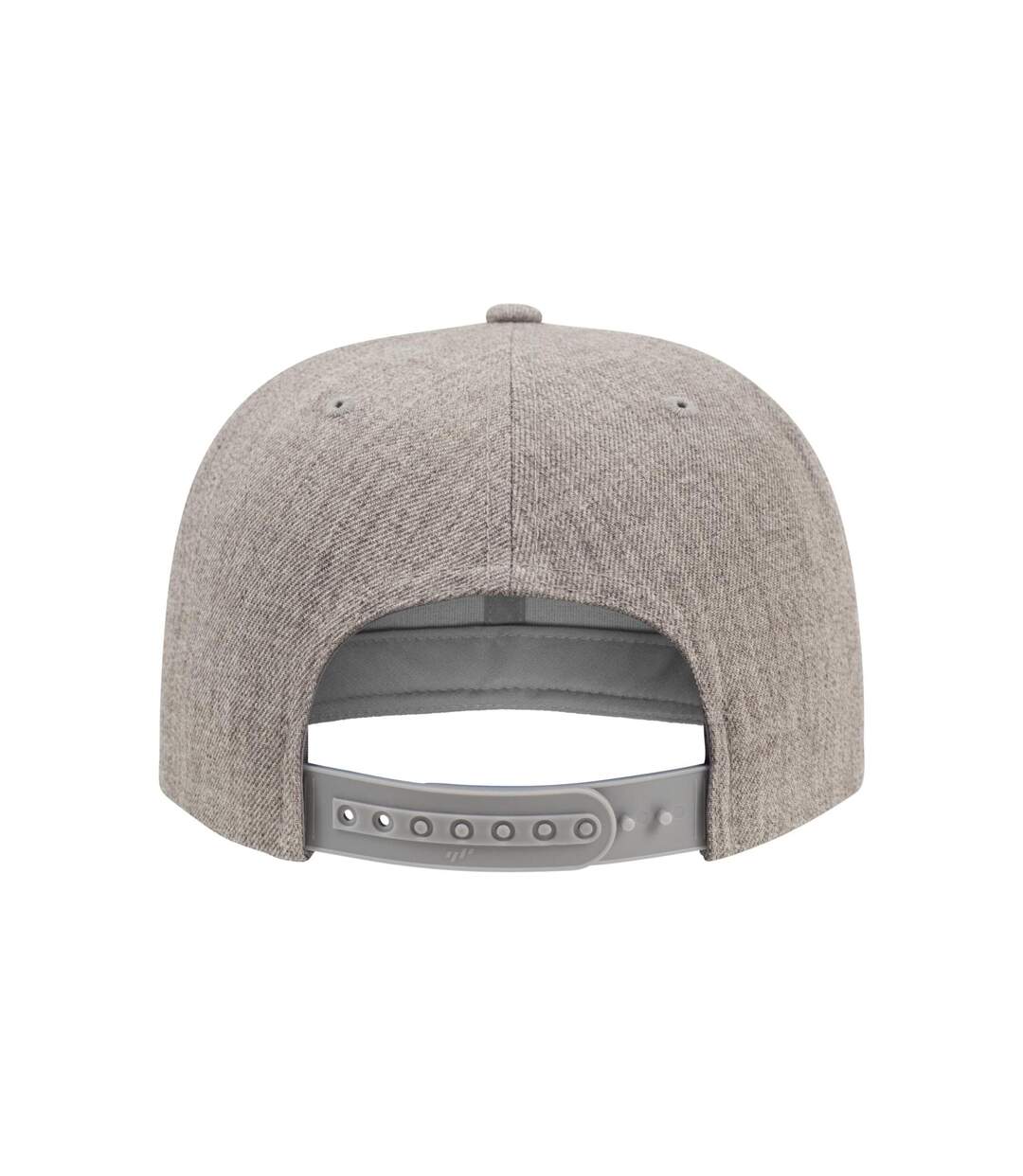 Unisex Adult Classic Snapback Cap Heather Grey Flexfit-4