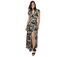Robe longue chic et féminine noire MARBELLA imprimé élégant Coton Du Monde-1