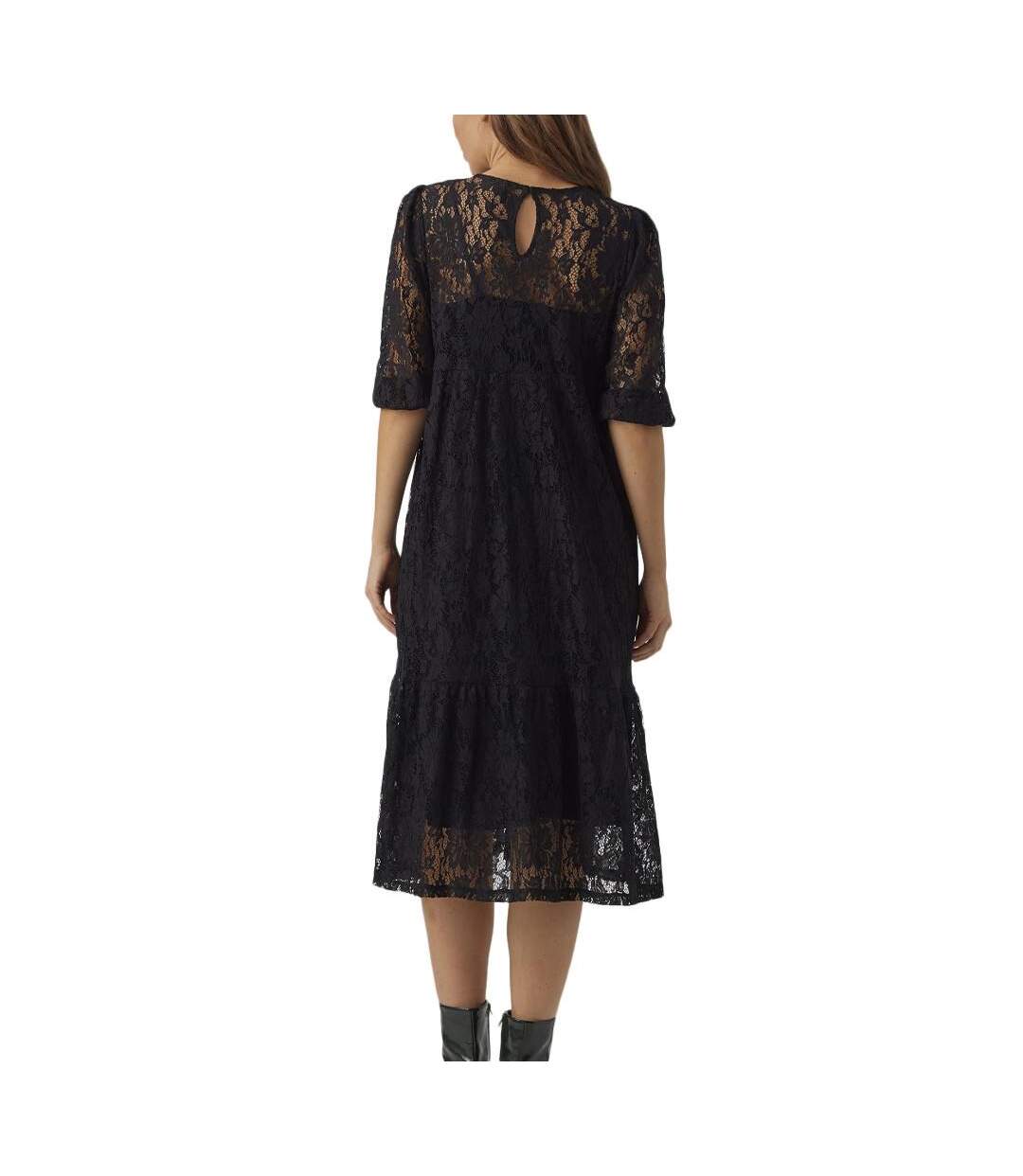 Robe de Grossesse Noir Femme Vero Moda Marternity Calf - L-2