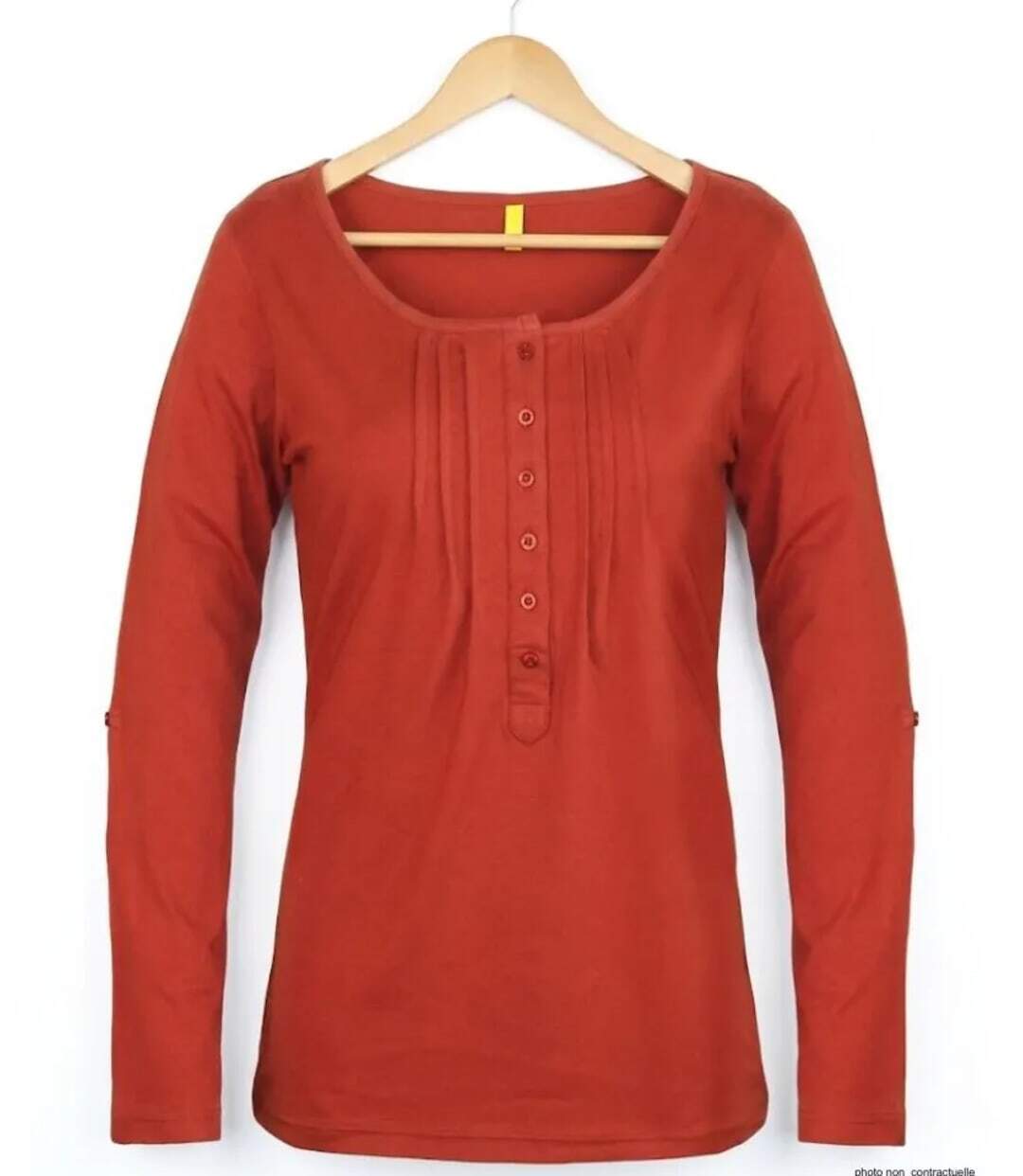 Tee-shirt MAYFLOWER NANNY2 orange sanguine à manches modulables : l'éclat du confort-2
