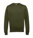 AWDis Just Hoods AWDis Unisex Crew Neck Plain Sweatshirt (280 GSM) (Olive Green)