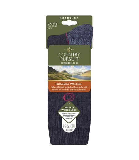 Country Pursuit - Chaussettes Femme en Laine Rembourrées Durables et Respirantes