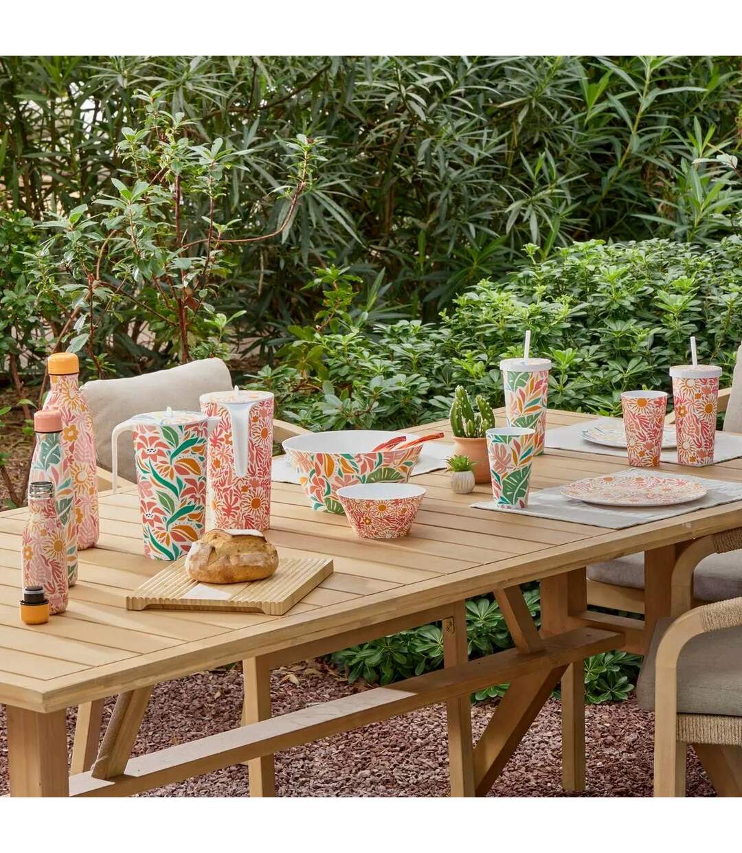 Lot de 6 Assiettes Réutilisables Soléa 25cm Multicolore-4